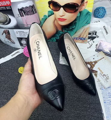 CHANEL Shallow mouth kitten heel Shoes Women--021